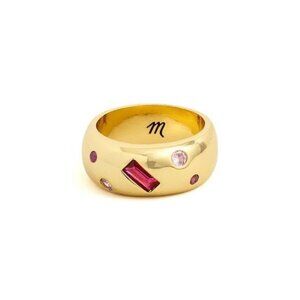 NWT Madewell Crystal Inlay Chunky Ring in Dragonfruit Size 6